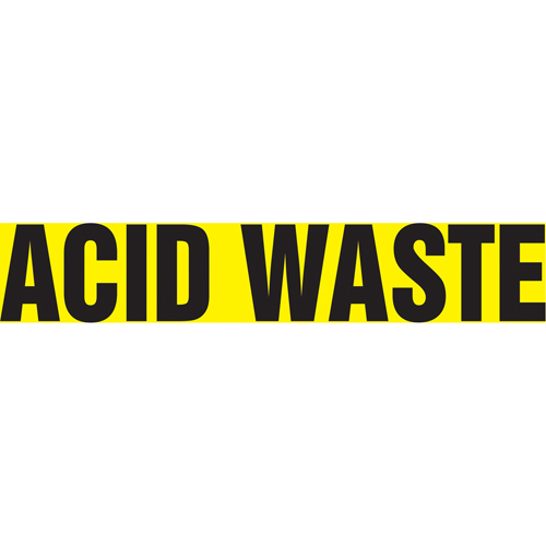 Marqueur de tuyau "Acid Waste" Snap Tite, &agrave; pression, 9" h x 8" la, Noir sur jaune - Accuform NMC RPK117STB