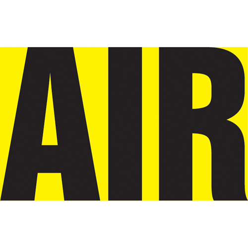 Marqueur de tuyau "Air" Snap Tite, &agrave; pression, 14" h x 12" la, Noir sur jaune - Accuform NMC RPK119STC