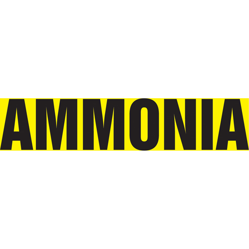 Marqueur de tuyau "Ammonia" Snap Tite, &agrave; pression, 9" h x 8" la, Noir sur jaune - Accuform NMC RPK137STB