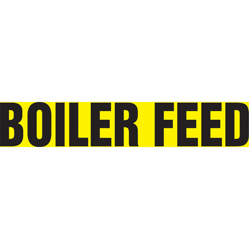 Snap Tite "Boiler Feed" Pipe Marker, Snap-On, 9" H x 8" W, Black on Yellow - Accuform NMC RPK165STB