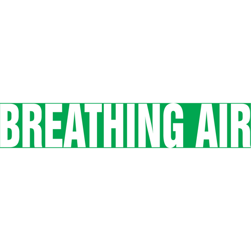 Marqueur de tuyau "Breathing Air" Snap Tite, &agrave; pression, 6" h x 8" la, Blanc/vert - Accuform NMC RPK173STA
