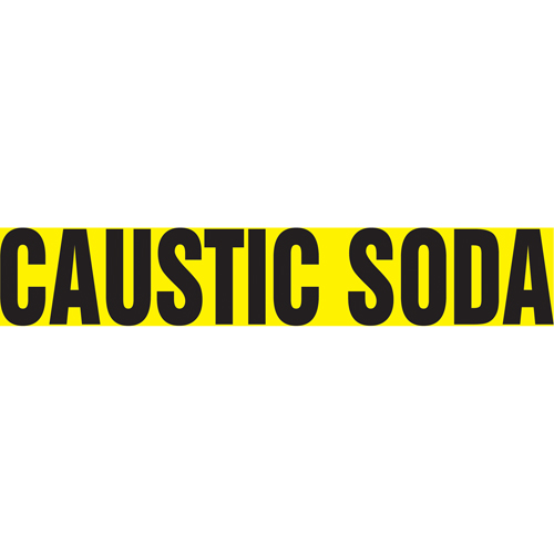 Snap Tite "Caustic Soda" Pipe Marker, Snap-On, 14" H x 12" W, Black on Yellow - Accuform NMC RPK189STC