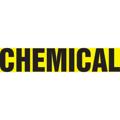 Snap Tite "Chemical" Pipe Marker, Snap-On, 6" H x 8" W, Black on Yellow - Accuform NMC RPK193STA