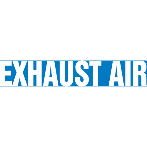 Marqueur de tuyau "Exhaust Air" Snap Tite, &agrave; pression, 6" h x 8" la, Blanc/bleu - Accuform NMC RPK309STA