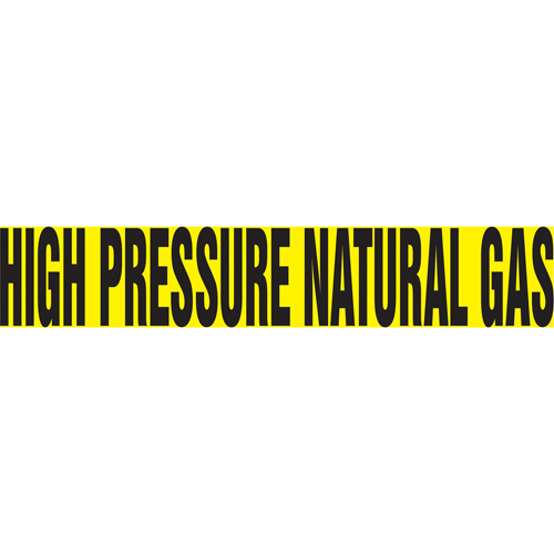 Marqueur de tuyau "High Pressure Natural Gas" Snap Tite, &agrave; pression, 14" h x 12" la, Noir sur jaune - Accuform NMC RPK419STC