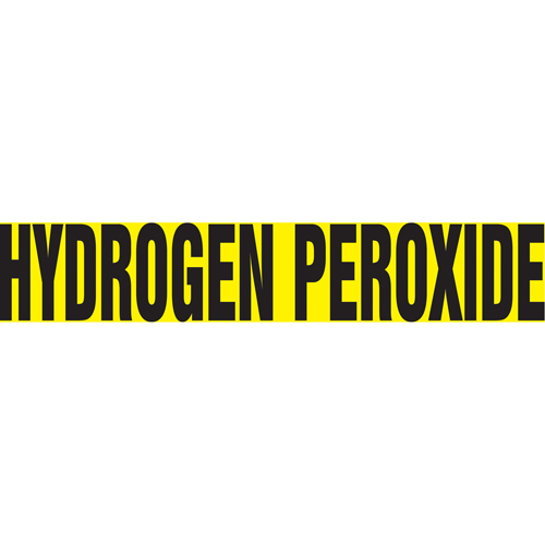 Snap Tite "Hydrogen Peroxide" Pipe Marker, Snap-On, 6" H x 8" W, Black on Yellow - Accuform NMC RPK461STA