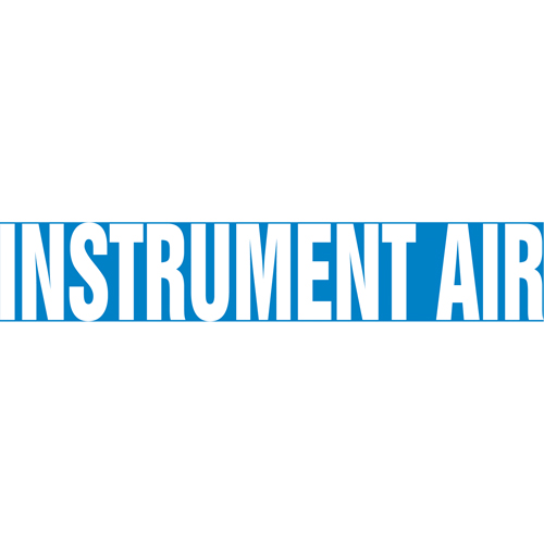 Marqueur de tuyau "Instrument Air" Snap Tite, &agrave; pression, 9" h x 8" la, Blanc/bleu - Accuform NMC RPK471STB