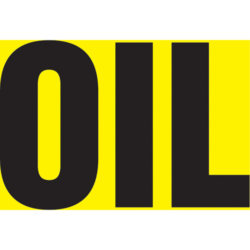 Snap Tite "Oil" Pipe Marker, Snap-On, 9" H x 8" W, Black on Yellow - Accuform NMC RPK543STB