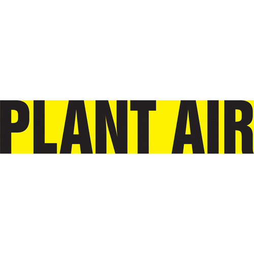 Snap Tite "Plant Air" Pipe Marker, Snap-On, 6" H x 8" W, Black on Yellow - Accuform NMC RPK563STA