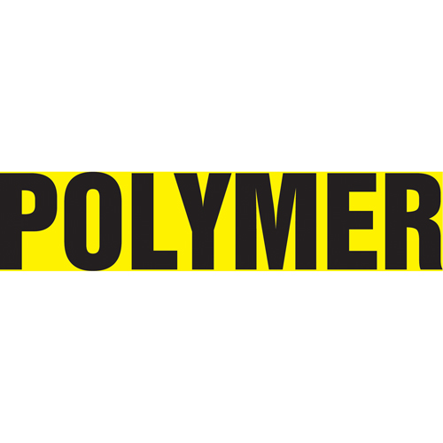 Snap Tite "Polymer" Pipe Marker, Snap-On, 6" H x 8" W, Black on Yellow - Accuform NMC RPK569STA