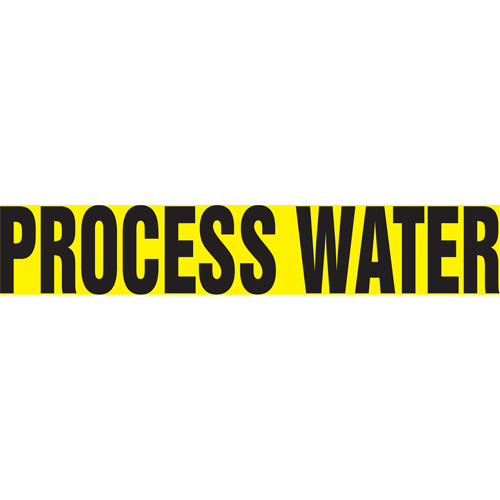 Marqueur de tuyau "Process Water" Snap Tite, &agrave; pression, 9" h x 8" la, Noir sur jaune - Accuform NMC RPK577STB