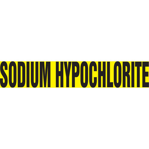 Snap Tite "Sodium Hypochlorite" Pipe Marker, Snap-On, 14" H x 12" W, Black on Yellow - Accuform NMC RPK649STC