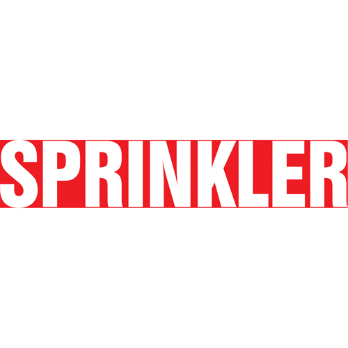 Marqueur de tuyau "Sprinkler" Snap Tite, &agrave; pression, 6" h x 8" la, Blanc/rouge - Accuform NMC RPK661STA