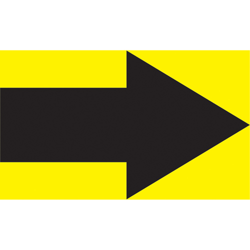 Arrow Pipe Markers, Self-Adhesive, 4" H x 24" W, Black on Yellow - Accuform NMC RPK763SSH
