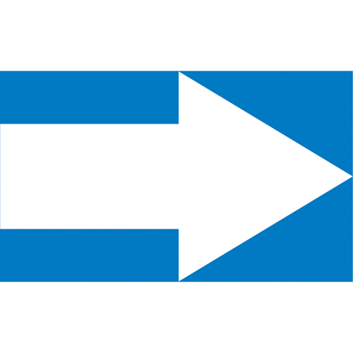Arrow Pipe Markers, Self-Adhesive, 4" H x 24" W, White on Blue - Accuform NMC RPK769SSH