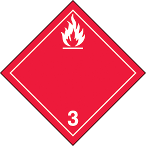 TDG Shipping Labels, Class 3, Flammable Liquids, Vinyl - Accuform NMC TCL324EV2