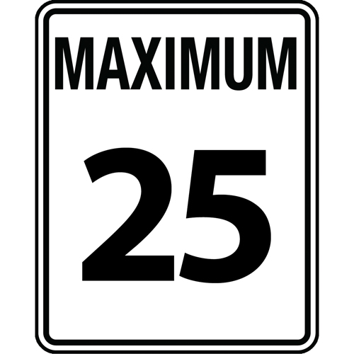 Speed Limit Sign, 30" x 24", Aluminum, English - Accuform NMC FRR20425HP