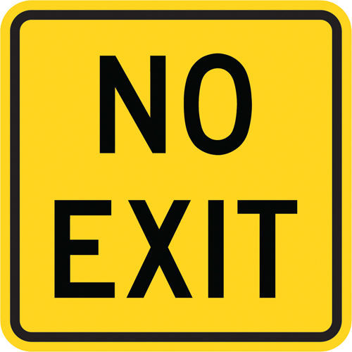 Panneaux de signalisation  No Exit , 18" x 18", Aluminium, Anglais - Accuform NMC FRW320HP