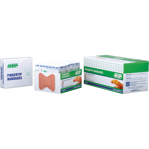 Bandages, Fingertip, 2", Fabric, Sterile - Safecross 03016