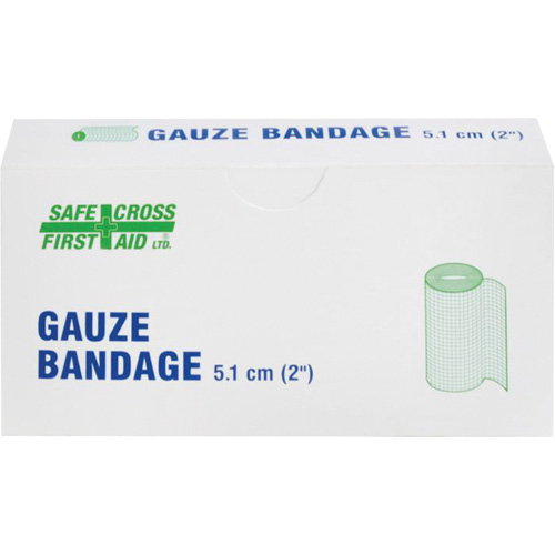 Gauze Bandage , Roll, 15' L x 1" W, Medical Device Class 1 - Safecross 02102