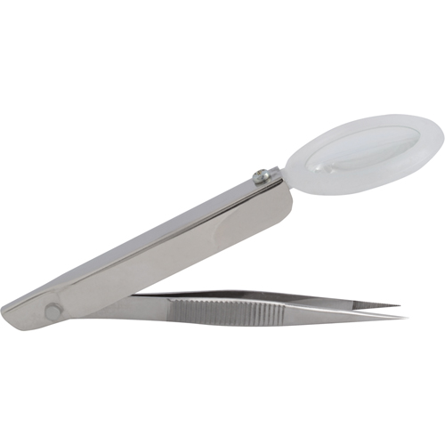 Splinter Forceps With Magnifier -  