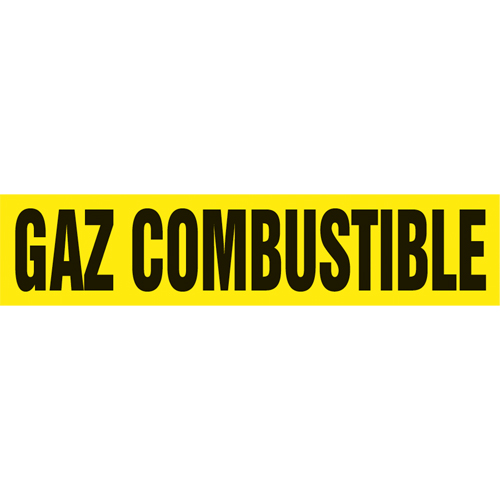 Marqueur de tuyau "Gaz Combustible" Snap Tite, &agrave; pression, 14" h x 12" la, Noir sur jaune - Accuform NMC CRPK333STC