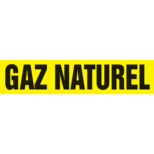 Snap Tite "Gaz Naturel" Pipe Marker, Snap-On, 9" H x 8" W, Black on Yellow - Accuform NMC CRPK523STB