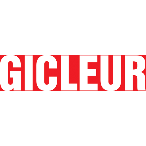 "Gicleur" Pipe Marker, Self-Adhesive, 4" H x 24" W, White on Red - Accuform NMC CRPK775SSH