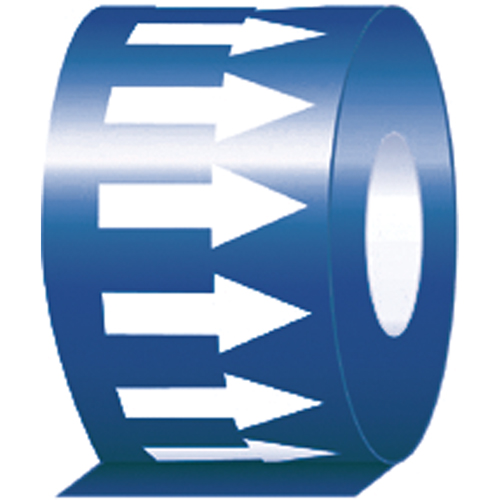 Pipe Marker, 108', White on Blue - Accuform NMC RAW453BUWT