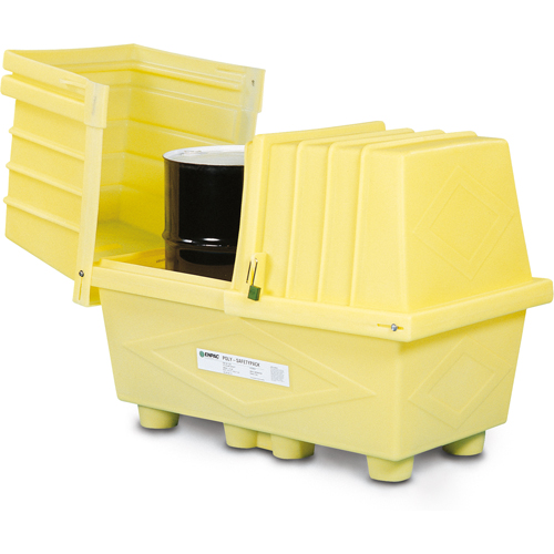 Contenants Poly-Safetypack sans drain, 60,5" lo x 37,25" la x 45,75" h, Capacit&eacute; de charge 1200 lb - Enpac 2038-YE