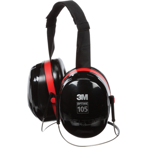 Serres-t&ecirc;tes de s&eacute;rie Peltor Optime 105, Cordon cervical, 29 NRR dB - 3M H10B