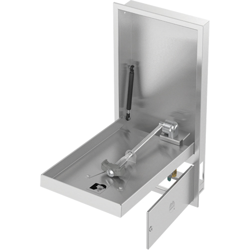 Poste de douche oculaire, Installation Montage mural, Bol Acier inoxydable - Bradley S19294HB