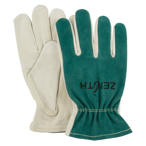 Driver's Gloves, Medium, Grain Cowhide Palm - Zenith Safety Products 