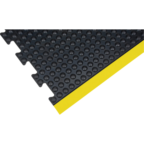 Tapis antifatigue en d&ocirc;me, &agrave; bulles, 3' x 4' x 1/2", Noir, Caoutchouc - Produits de sécurité Zenith 