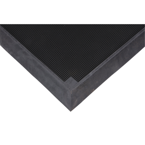 Foot Sanitizing Matting, Rubber, 2-2/3' W x 3-1/4' L x 2-1/2" Thick, Black - Zenith Safety Products 