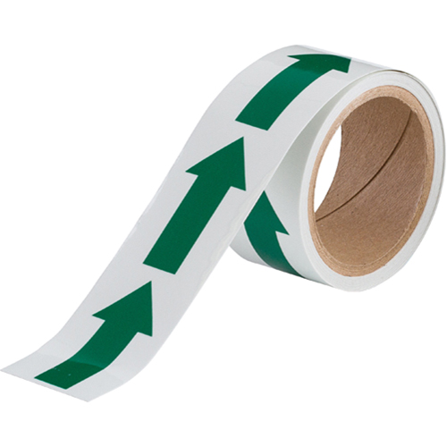 Ruban luminescent, fl&egrave;che standard, 3" x 15', Polyester, Vert - Brady 90974
