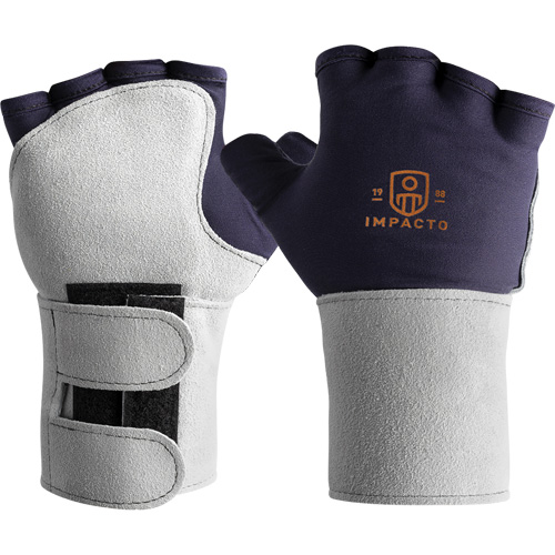 Gant antichocs avec support de poignet, Moyen, Paume en Synth&eacute;tique, Poignet &agrave; enfiler - Impacto 703-10-MR-08