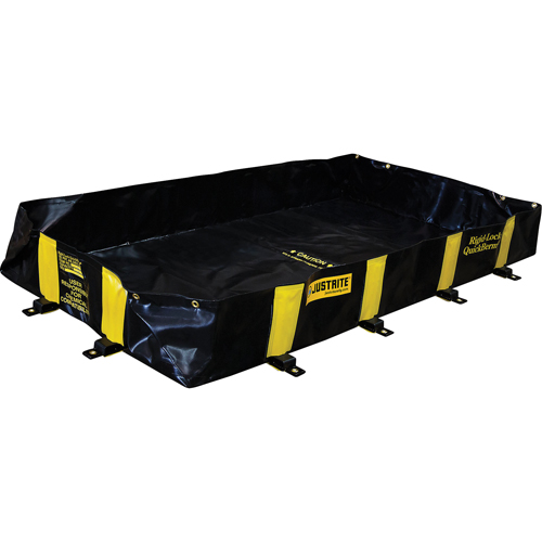 Bermes Rigid-Lock QuickBerm, Capacit&eacute; 355 gal. US, 6' la x 8' lo x 12" h, Paroi &agrave; piquets - Justrite 28516
