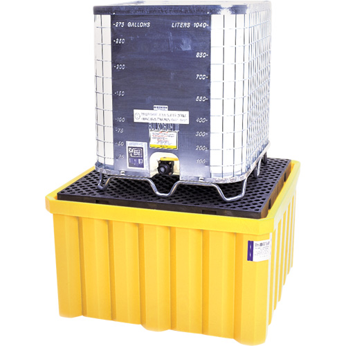Palette antid&eacute;versement sans drain Ultra-IBC Spill Pallet , Capacit&eacute; de d&eacute;versement 400 gal. US, 58,75" x 58,75" x 33" - Ultratech 1057