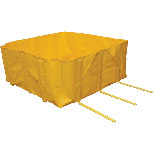 Benne pour GRV, Capacit&eacute; 299 gal. US, 5' la x 4' lo x 24" h, Support en L - Enpac 48-452-YE-SS
