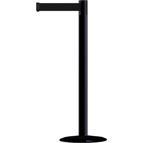 Marine Post, Steel, 38" H, Black Tape, 7.5' Tape Length - Tensator MP33STDNOB9XCS