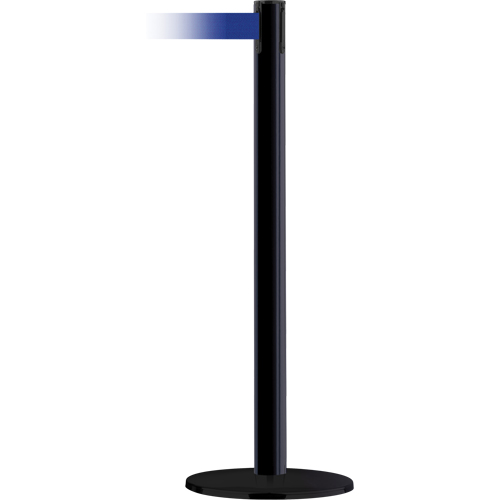 Marine Post, Steel, 38" H, Blue Tape, 7.5' Tape Length - Tensator MP33STDNOL5XCS