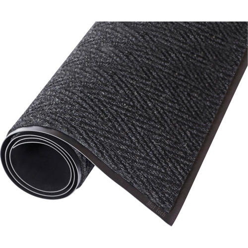 Chevron Matting, Wiper/Scraper, 4' x 43' x 5/16", Charcoal - Mat Tech 15M454SM-43