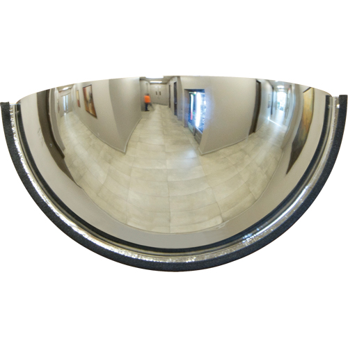 Miroir en d&ocirc;me 180°, Demi-d&ocirc;me, Dessus ferm&eacute;, Diam&egrave;tre 18" - Produits de sécurité Zenith 