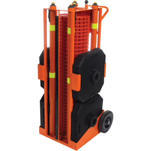 Zone de s&eacute;curit&eacute; portative , 100' lo, Acier, Orange - Ideal Warehouse Innovations 70-6030