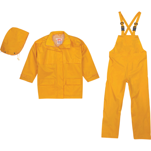Open Road&reg; 150D Rip-Stop 3-Piece Rain Suit, Polyester, 2X-Large, Yellow - Viking 2900Y-XXL