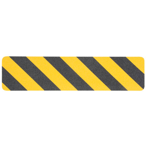 Ruban antid&eacute;rapant de premi&egrave;re qualit&eacute;, 6" x 24", Noir & jaune - Produits de sécurité Zenith 