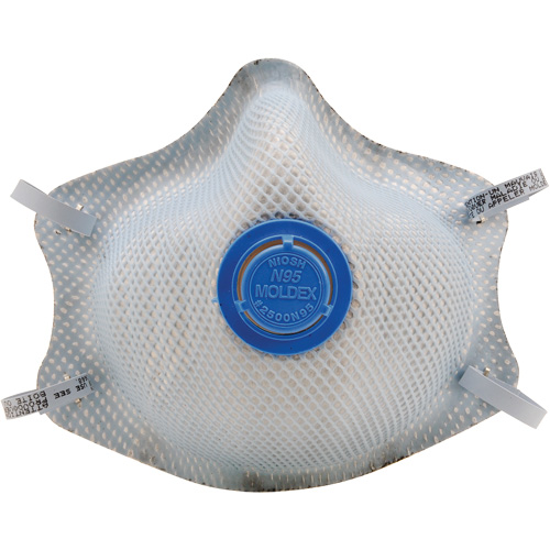 2500 Particulate Respirators, N95, NIOSH Certified, Large/Medium - Moldex 2500N95