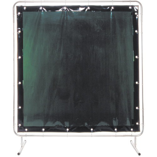 &eacute;cran et cadre pour soudage, 2 Panneaux, Vert, 6' x 6' - AGO Industries SC-004-266