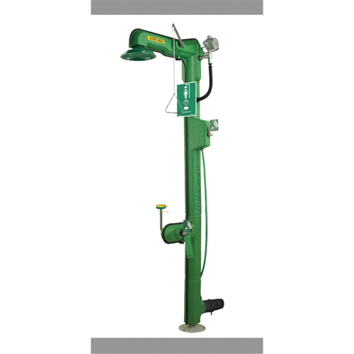 Combinaison de douche d'urgence & douche oculaire/faciale chauffante, Montage mural - Haws 8317CTFP